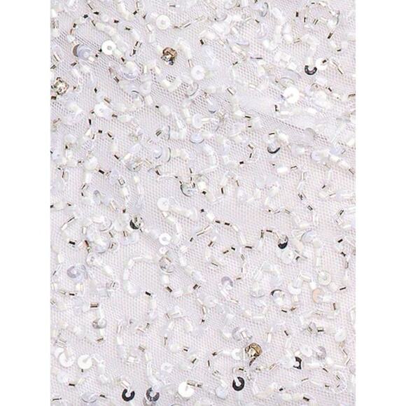 Retrofete X Revolve White Sequin Cowl Neck Mini Mich Dress Large NEW - Picture 3 of 11